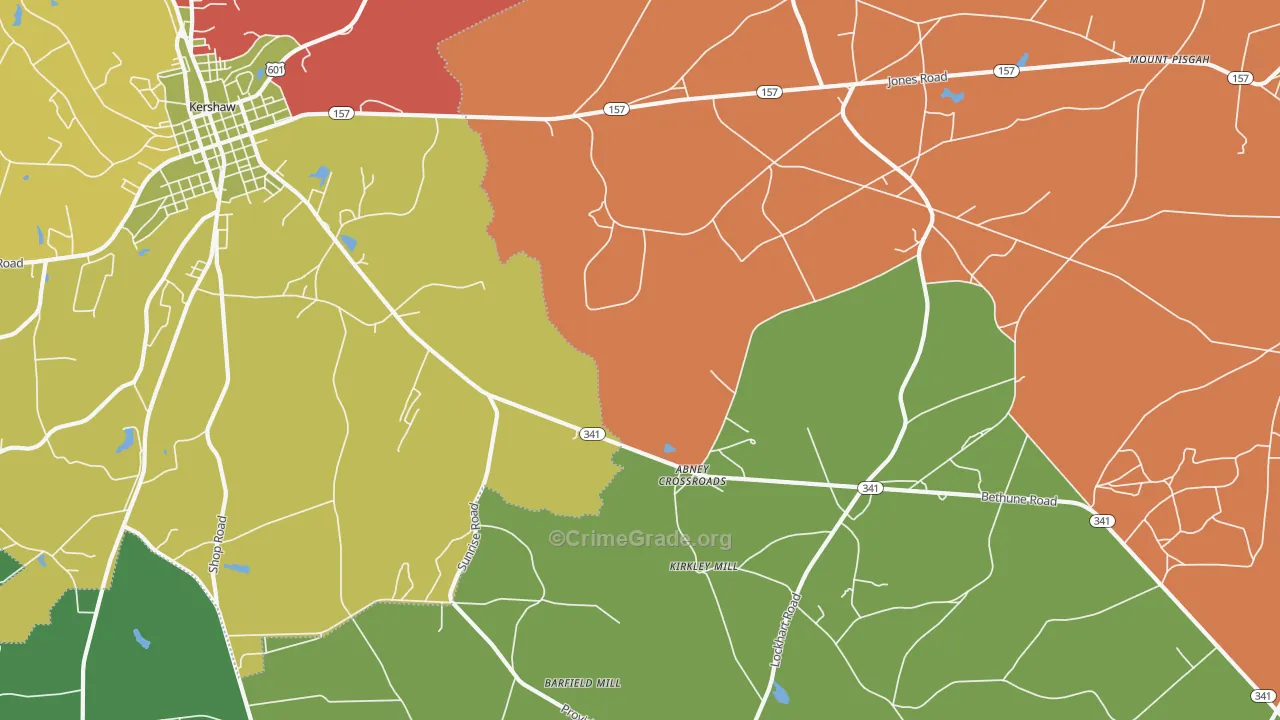 Taxahaw, SC Map of Drug-Related Crime Rates