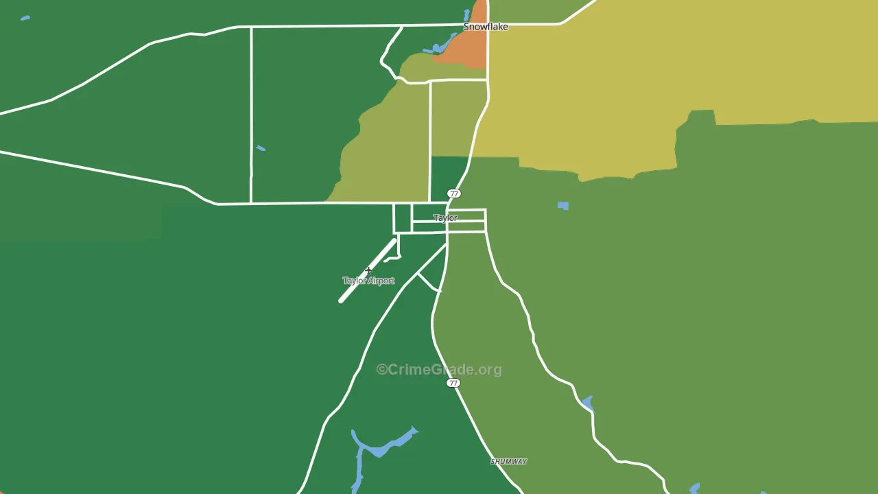 Taylor, AZ Map of Drug-Related Crime Rates