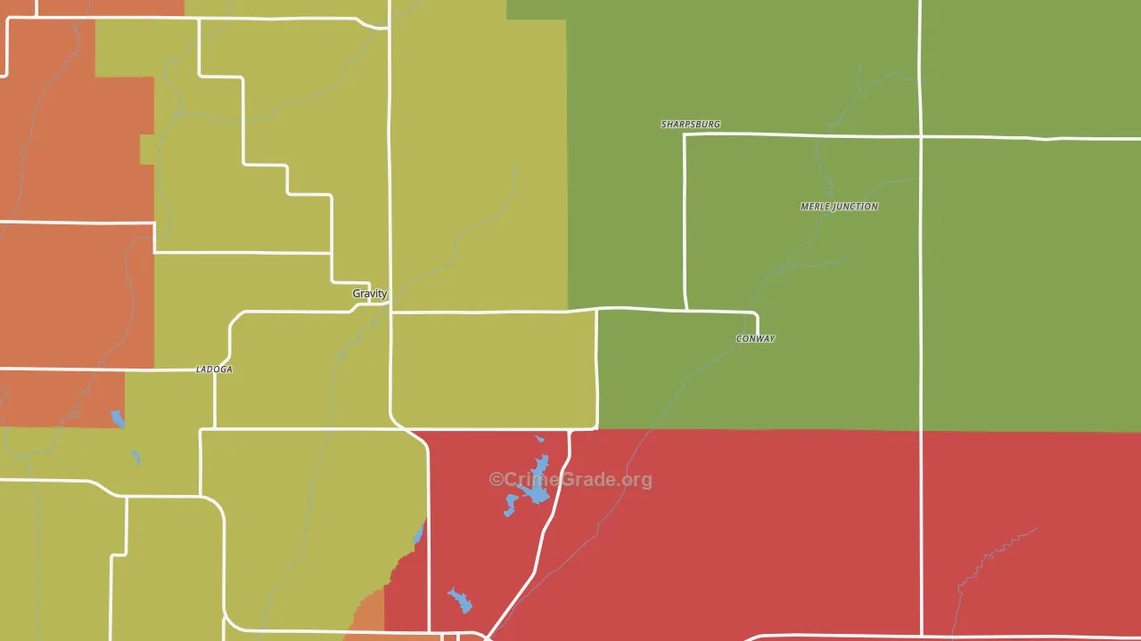 Taylor County, IA Map of Drug-Related Crime Rates