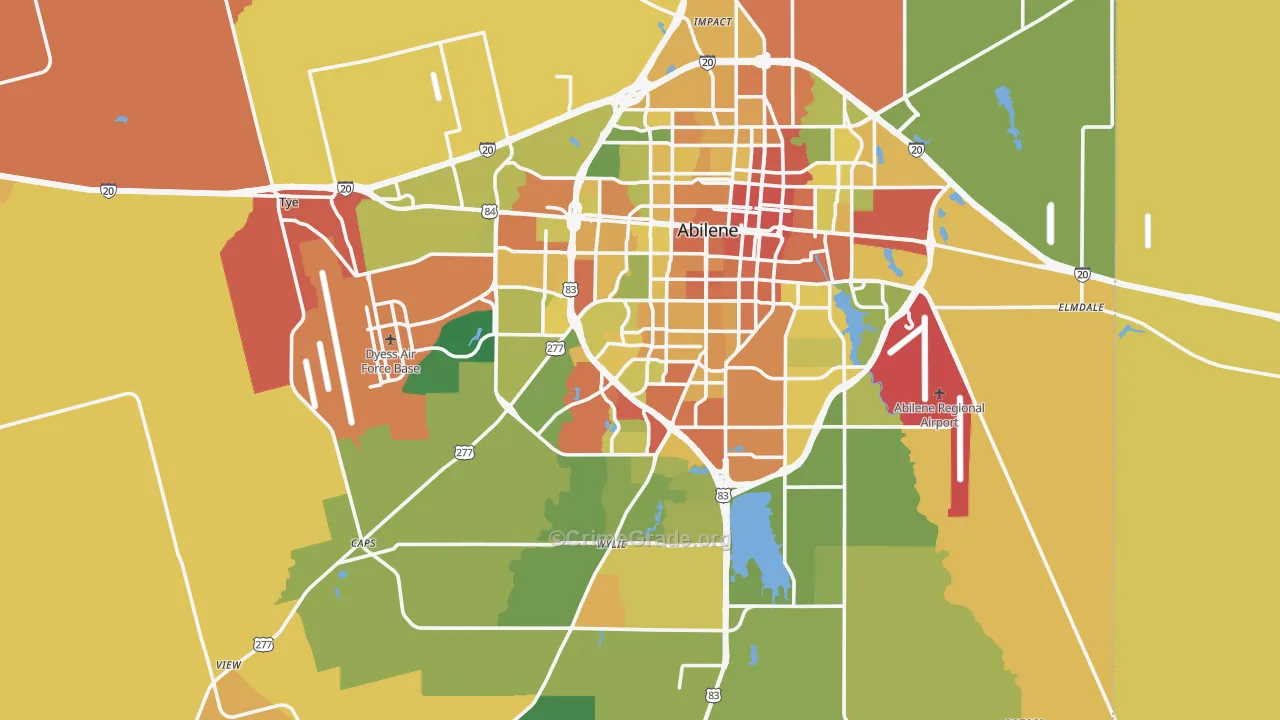 Taylor County, TX Map of Drug-Related Crime Rates