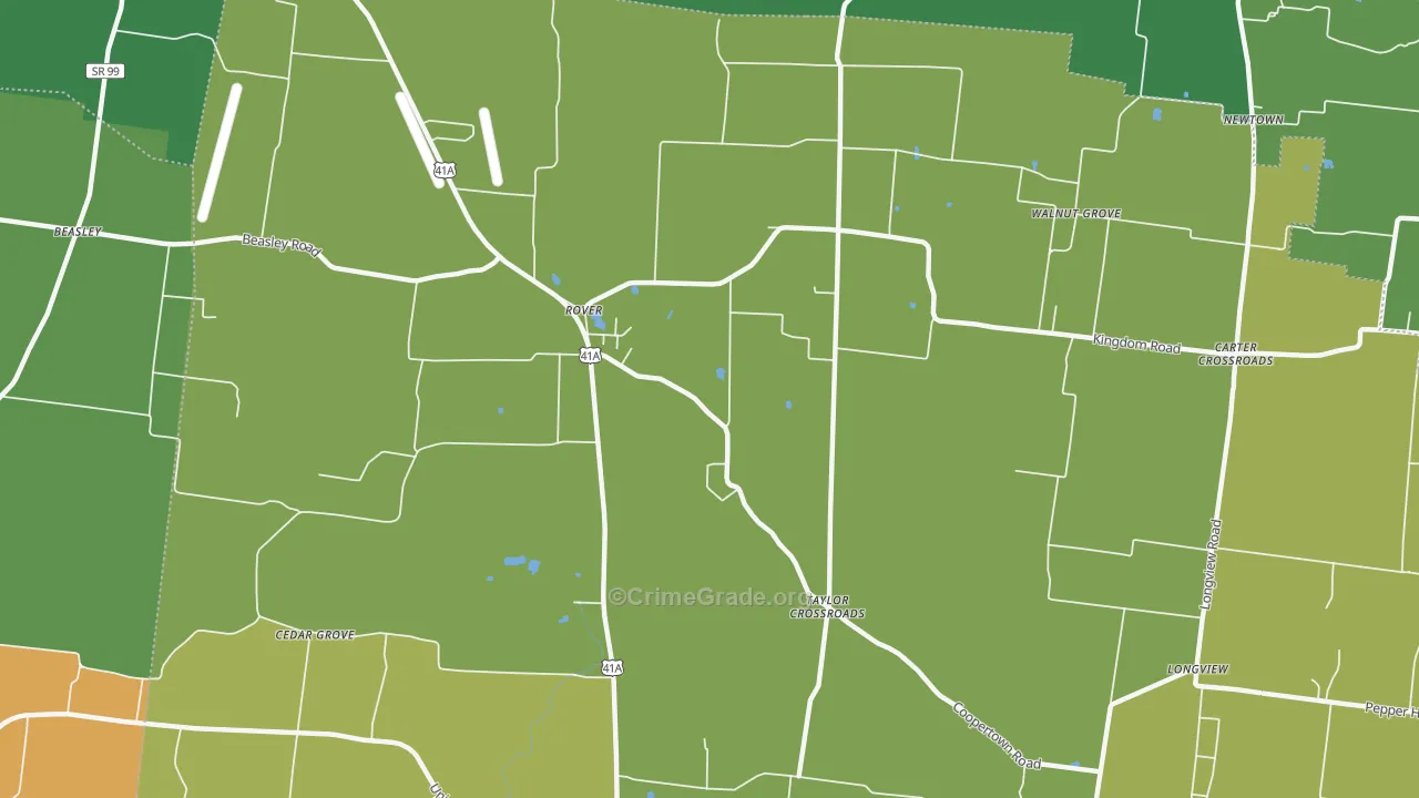Taylor Crossroads, TN Map of Drug-Related Crime Rates