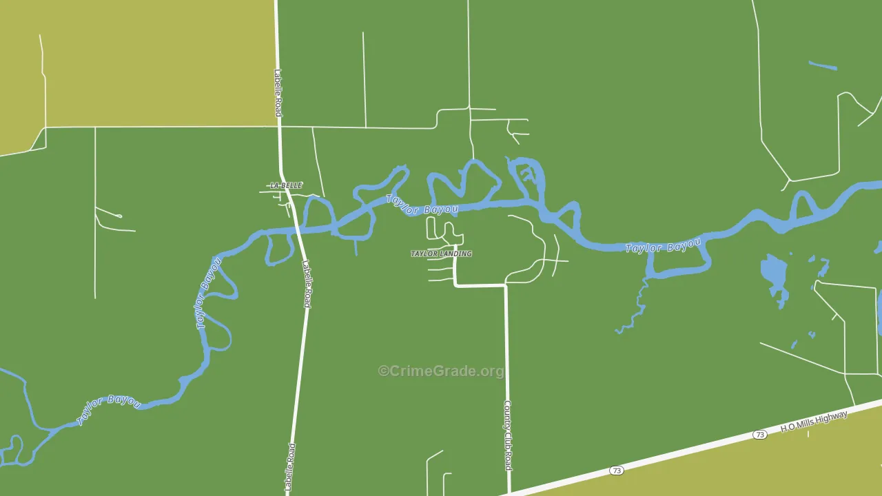 Taylor Landing, TX Map of Drug-Related Crime Rates
