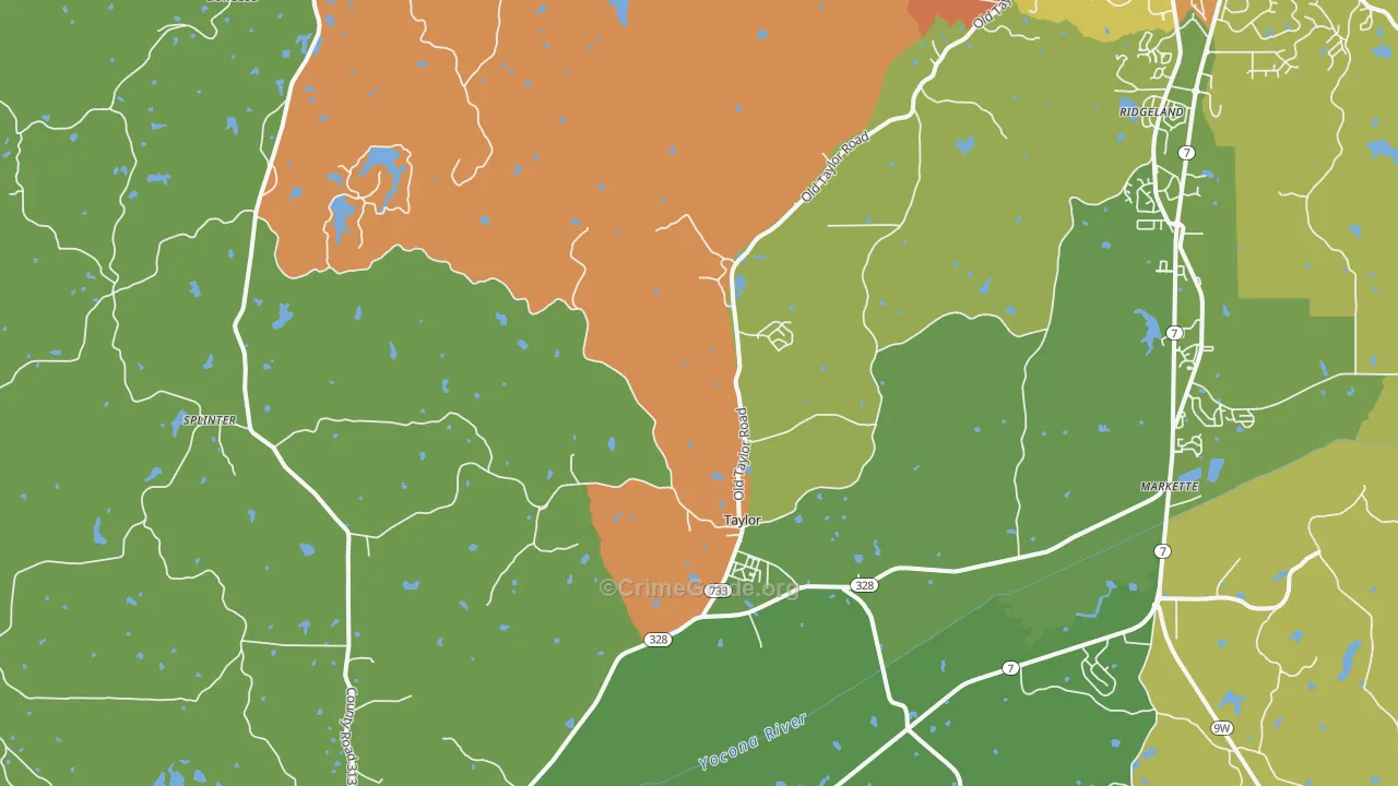 Taylor, MS Map of Drug-Related Crime Rates