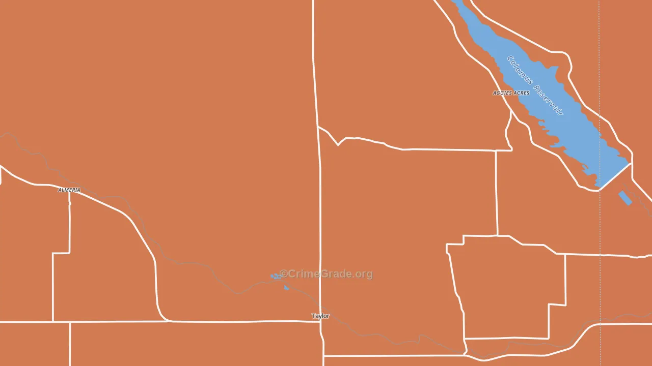 Taylor, NE Map of Drug-Related Crime Rates