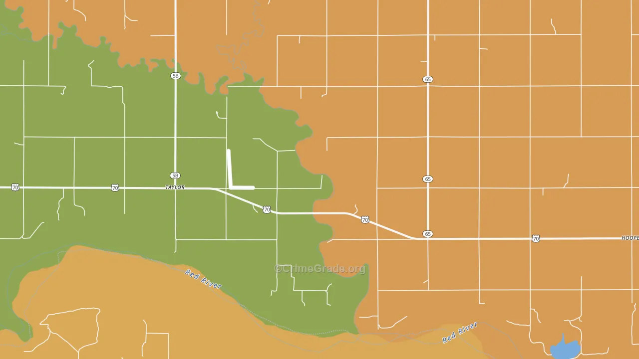 Taylor, OK Map of Drug-Related Crime Rates