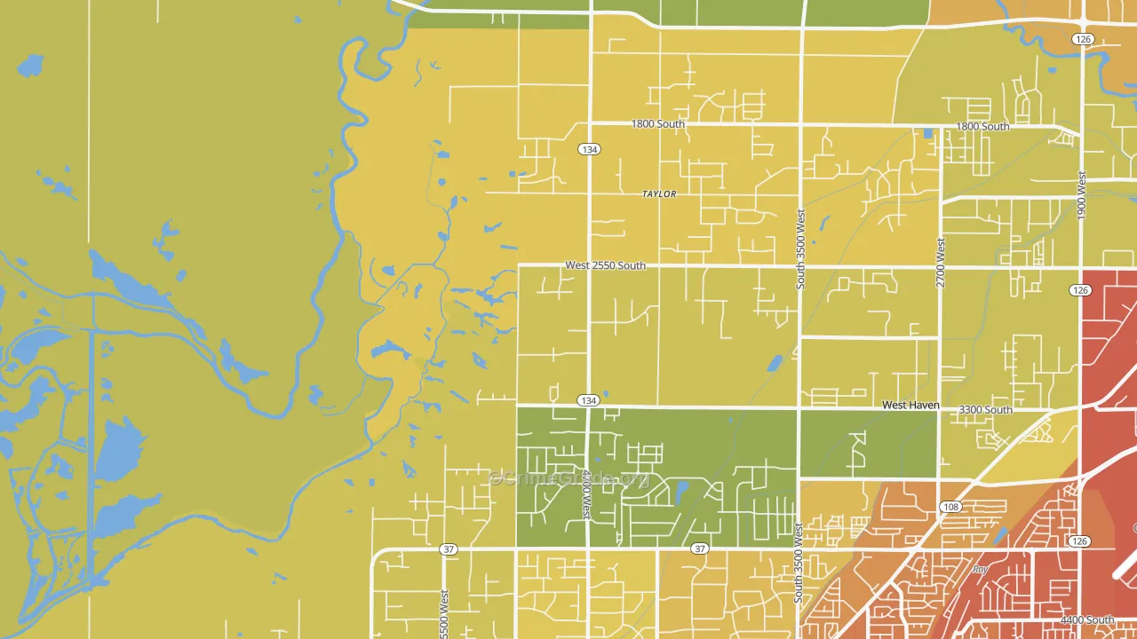Taylor, UT Map of Drug-Related Crime Rates