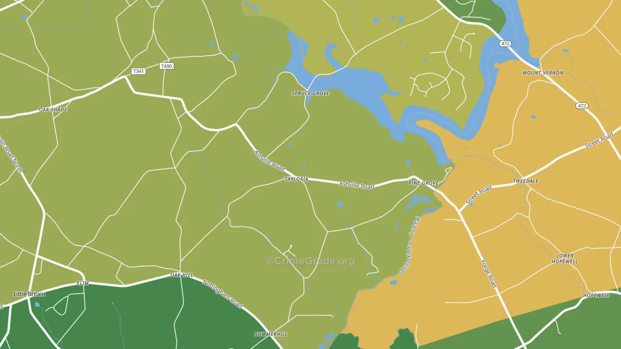 Tayloria, PA Map of Drug-Related Crime Rates