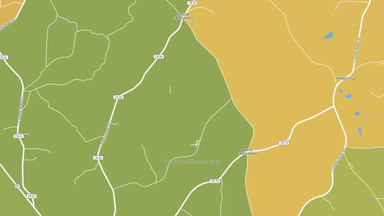 Taylors Crossroads, AL Map of Drug-Related Crime Rates