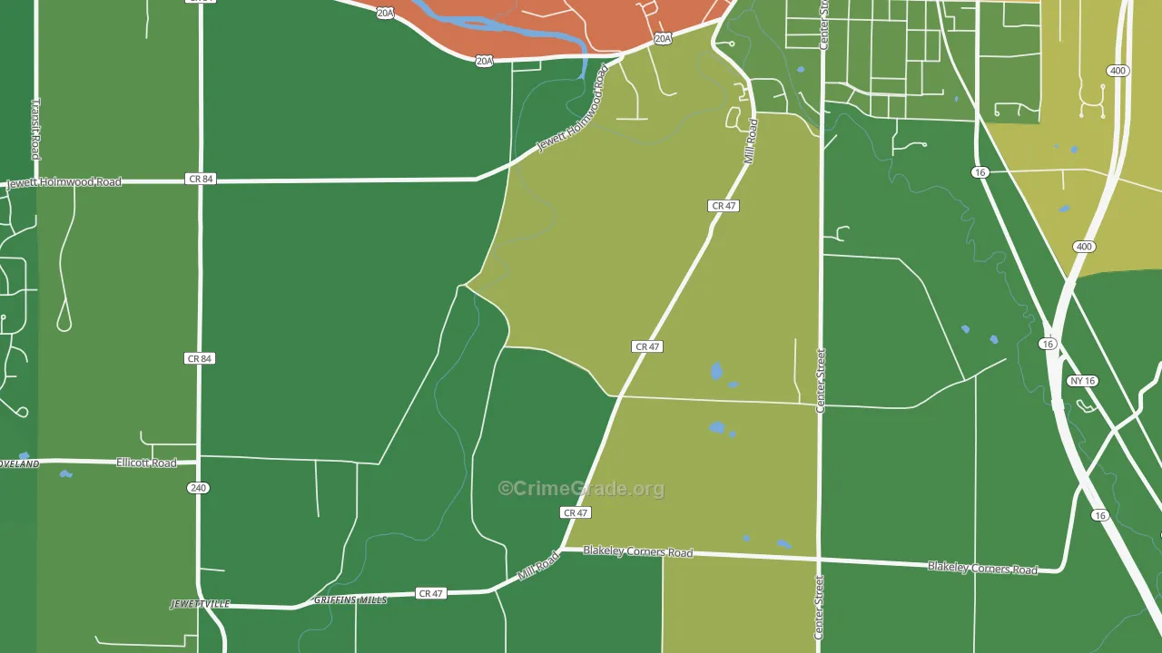 Taylorshire, NY Map of Drug-Related Crime Rates