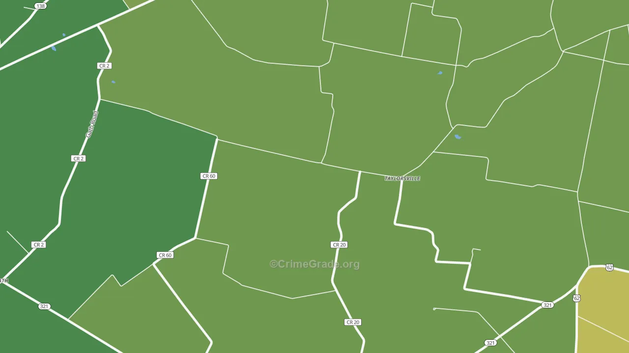Taylorsville, OH Map of Drug-Related Crime Rates