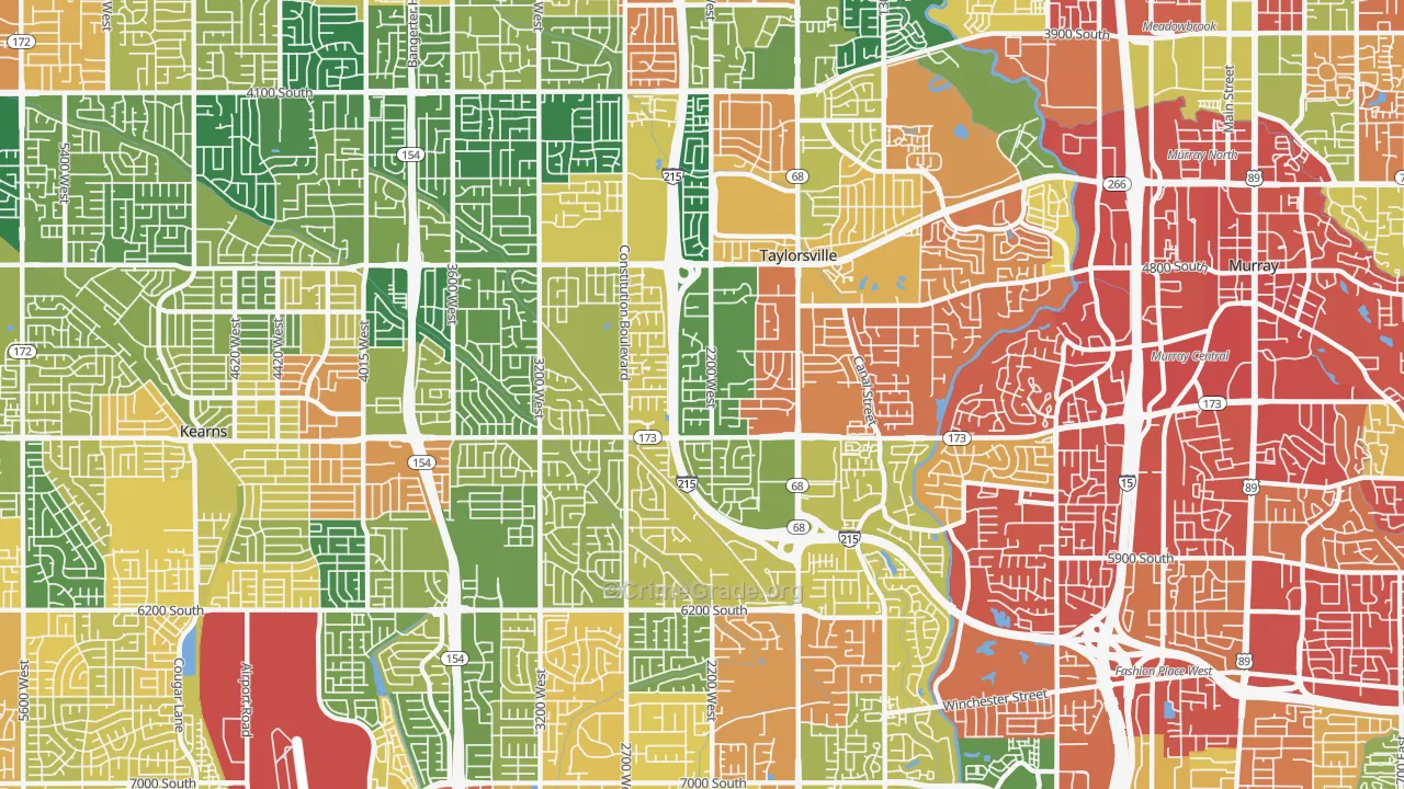 Taylorsville, UT Map of Drug-Related Crime Rates