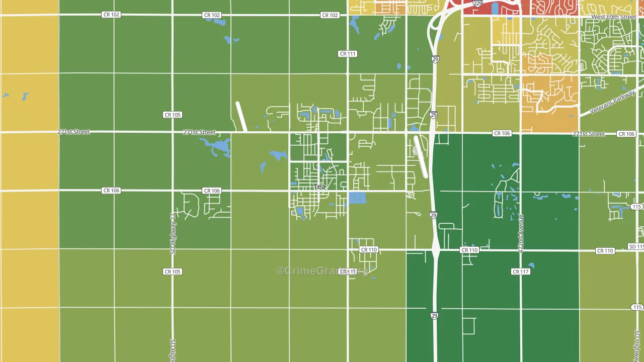 Tea, SD Map of Drug-Related Crime Rates