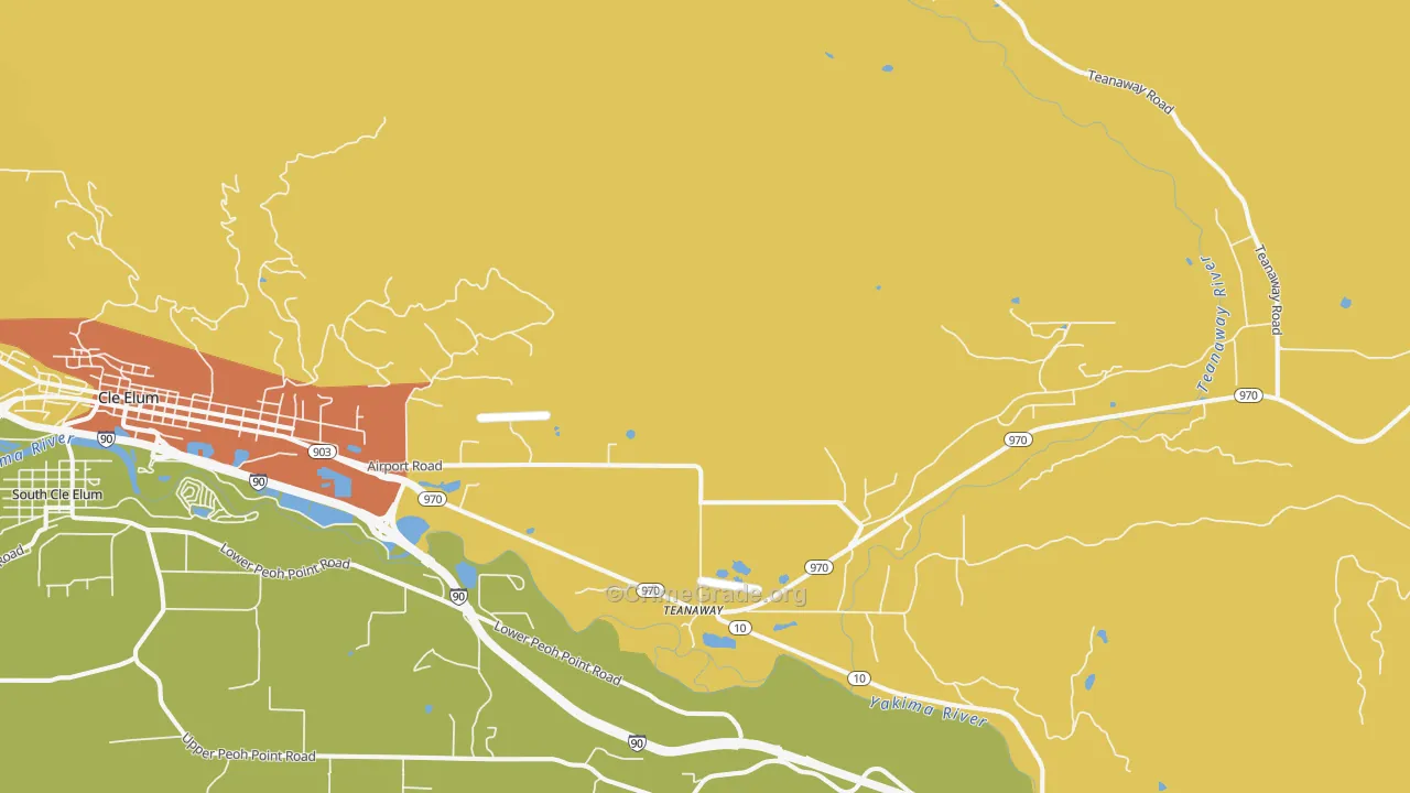 Teanaway, WA Map of Drug-Related Crime Rates