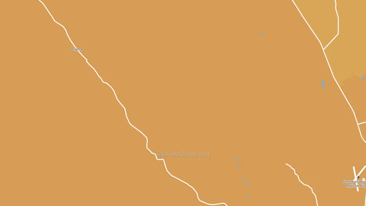 Teckla, WY Map of Drug-Related Crime Rates