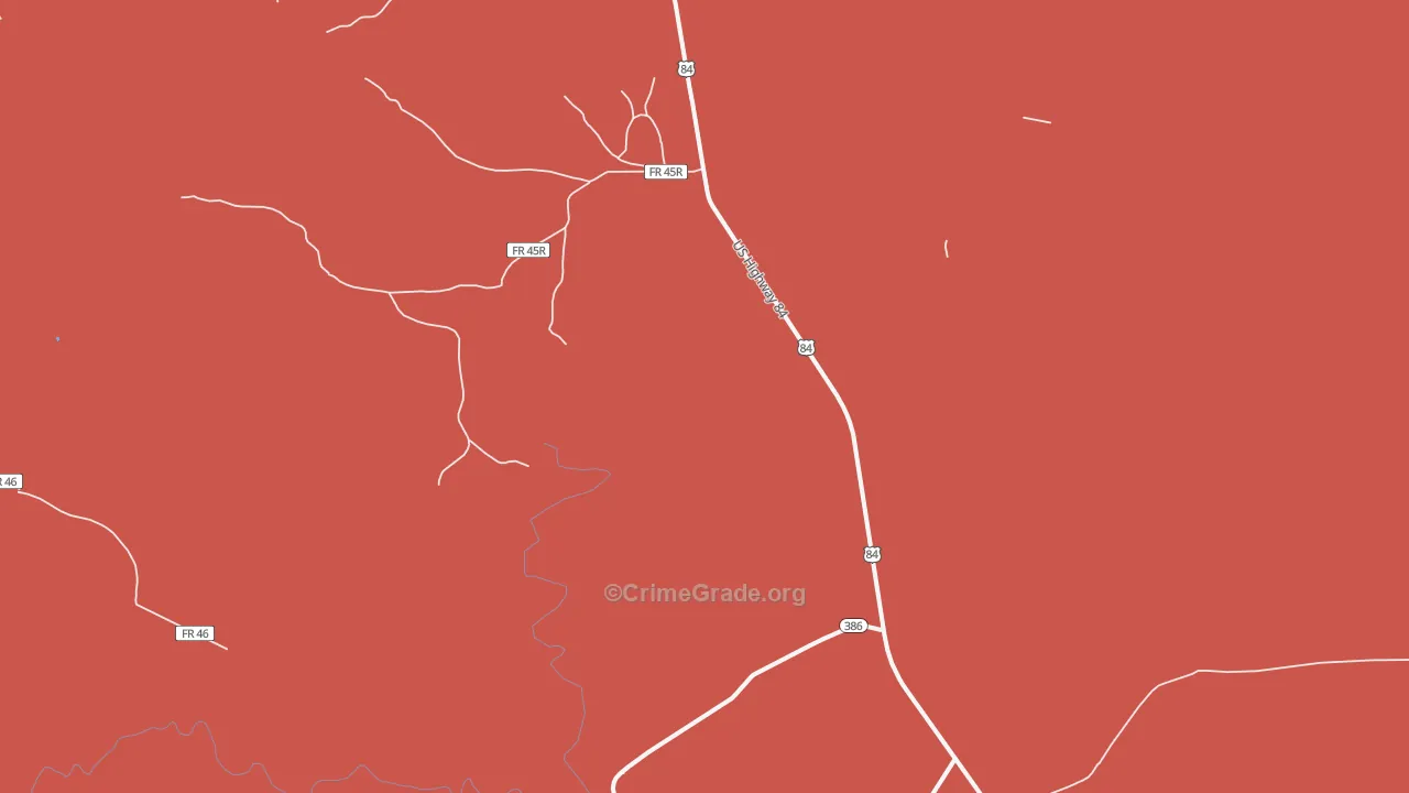 Tecolotito, NM Map of Drug-Related Crime Rates