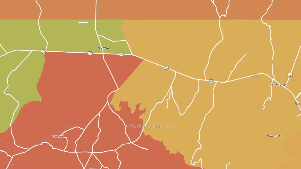 Teec Nos Pos, AZ Map of Drug-Related Crime Rates