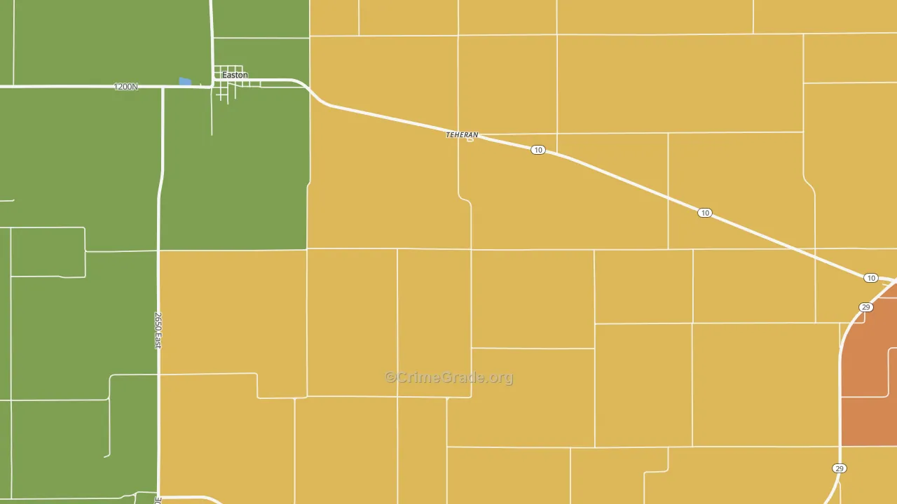 Teheran, IL Map of Drug-Related Crime Rates