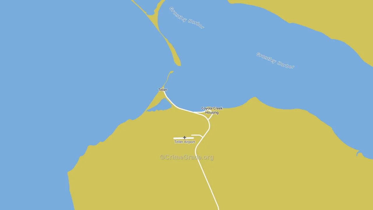 Teller, AK Map of Drug-Related Crime Rates
