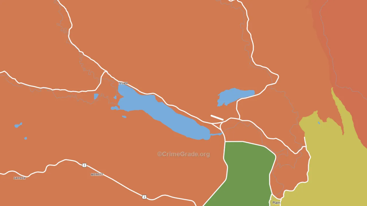 Telma, WA Map of Drug-Related Crime Rates