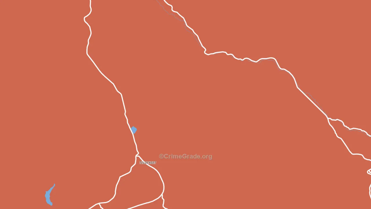 Telocaset, OR Map of Drug-Related Crime Rates