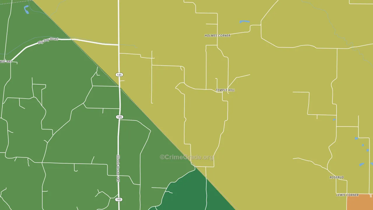 Temple Hill, IL Map of Drug-Related Crime Rates