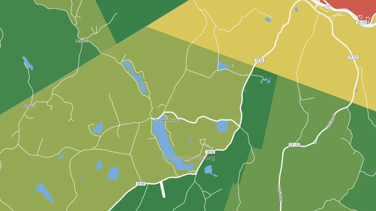 Tennanah Lake, NY Map of Drug-Related Crime Rates
