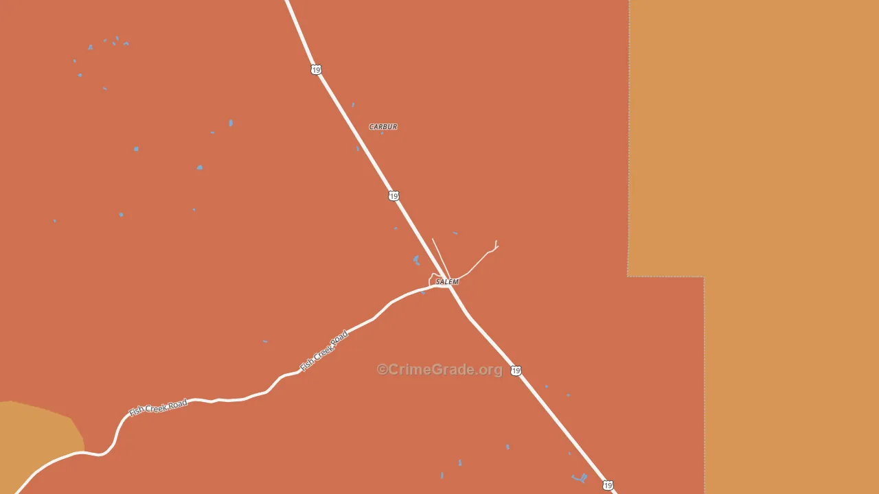 Tennille, FL Map of Drug-Related Crime Rates