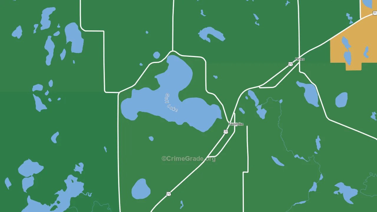 Tenstrike, MN Map of Drug-Related Crime Rates