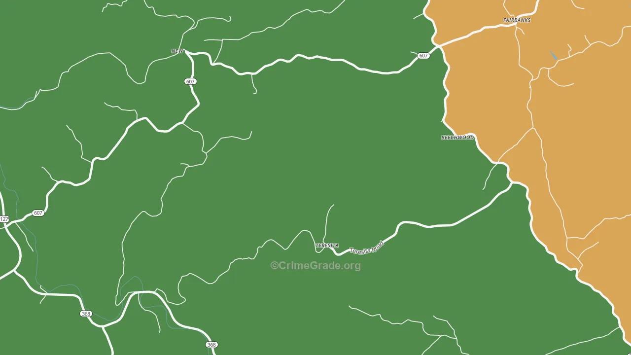 Teresita, KY Map of Drug-Related Crime Rates