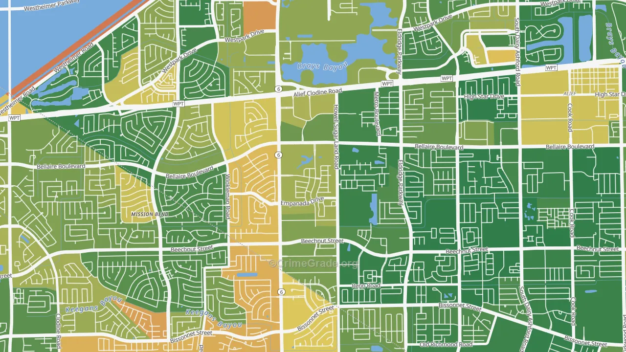 Terra del Sol, Houston, TX Map of Drug-Related Crime Rates