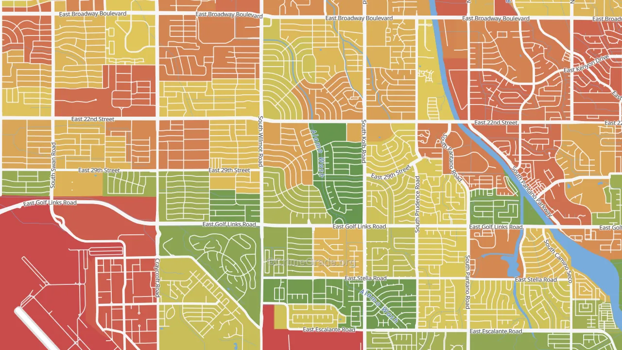 Terra del Sol, Tucson, AZ Map of Drug-Related Crime Rates