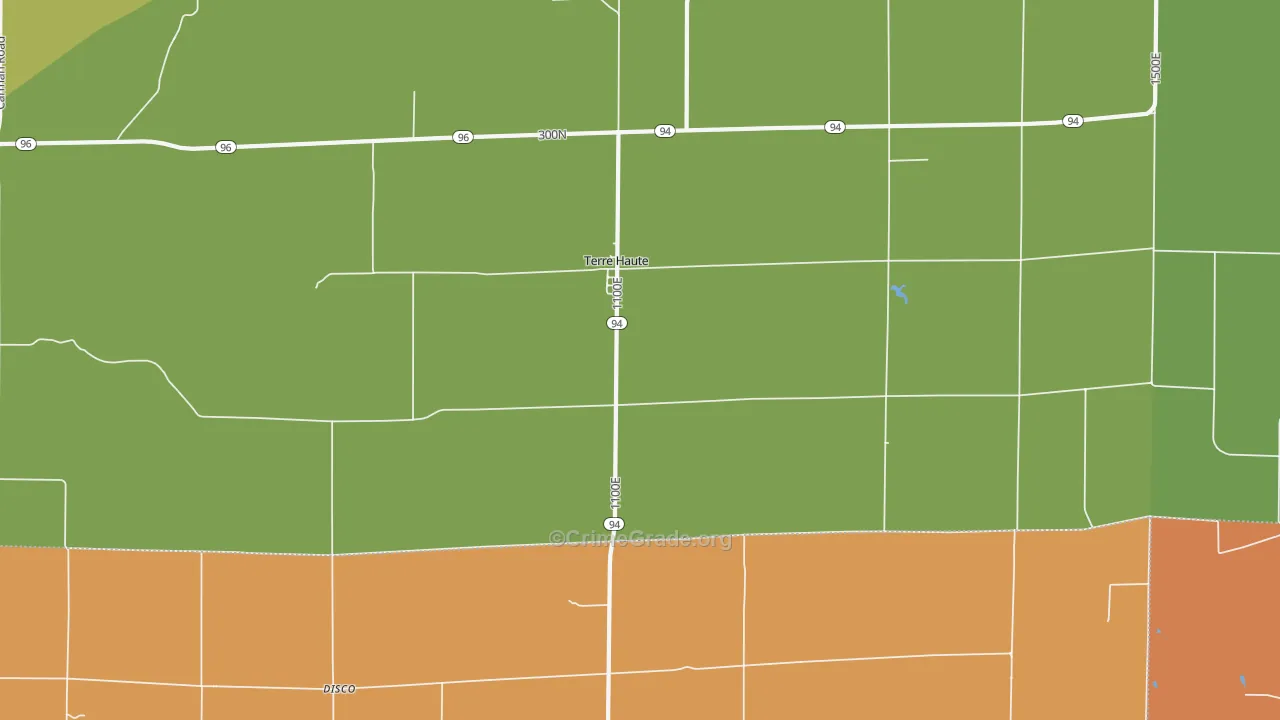 Terre Haute, IL Map of Drug-Related Crime Rates