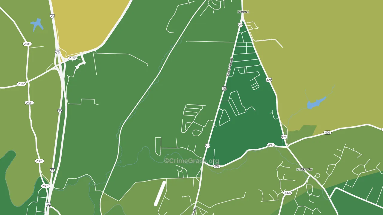Terrill, KY Map of Drug-Related Crime Rates
