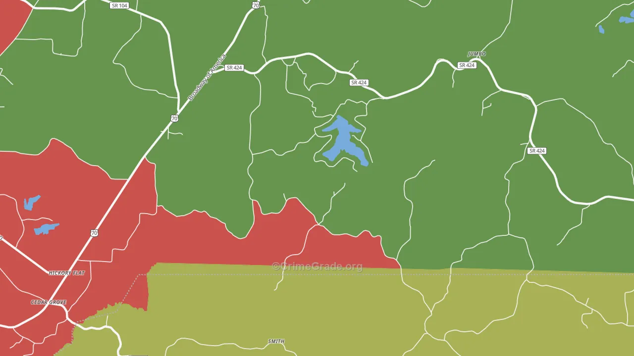 Terry, TN Map of Drug-Related Crime Rates