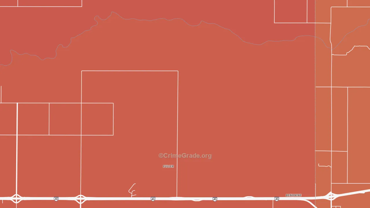 Texola, TX Map of Drug-Related Crime Rates