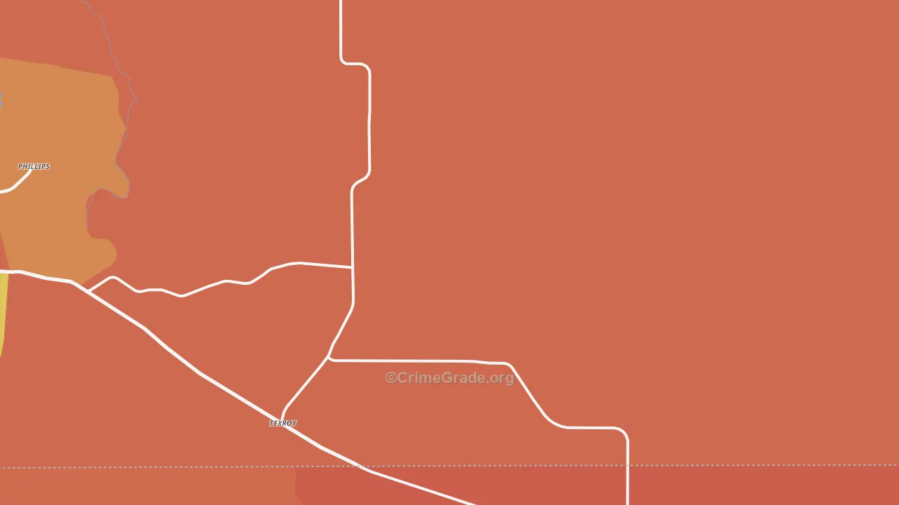Texroy, TX Map of Drug-Related Crime Rates