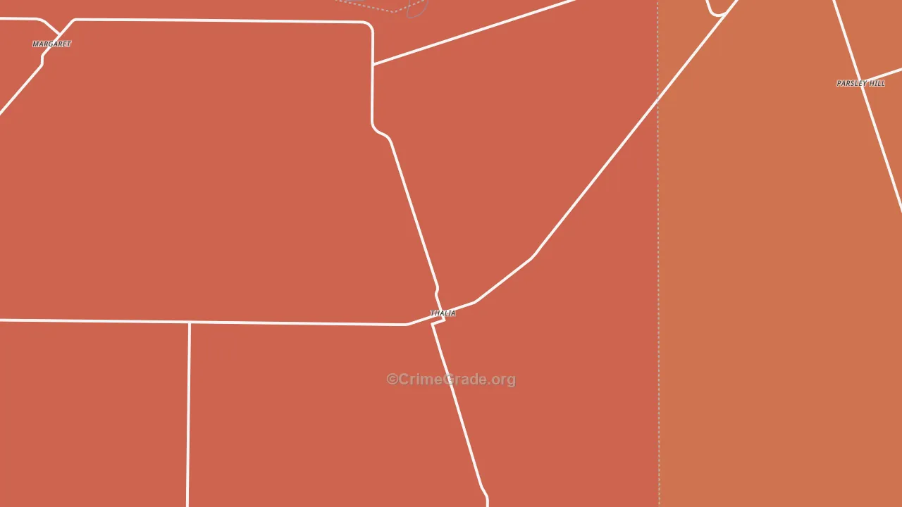 Thalia, TX Map of Drug-Related Crime Rates