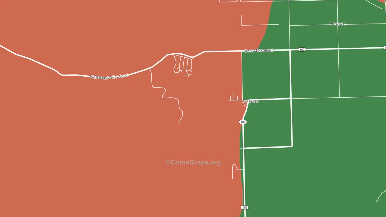 Thatcher, UT Map of Drug-Related Crime Rates