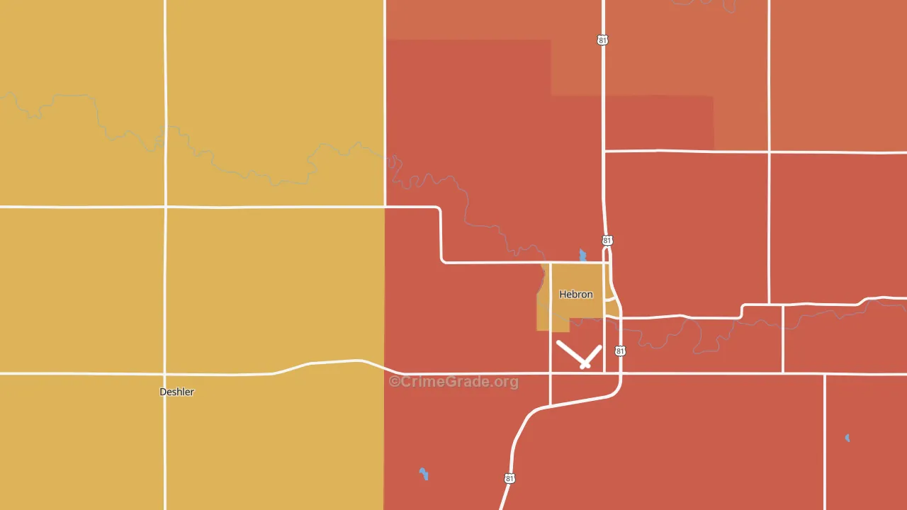 Thayer County, NE Map of Drug-Related Crime Rates
