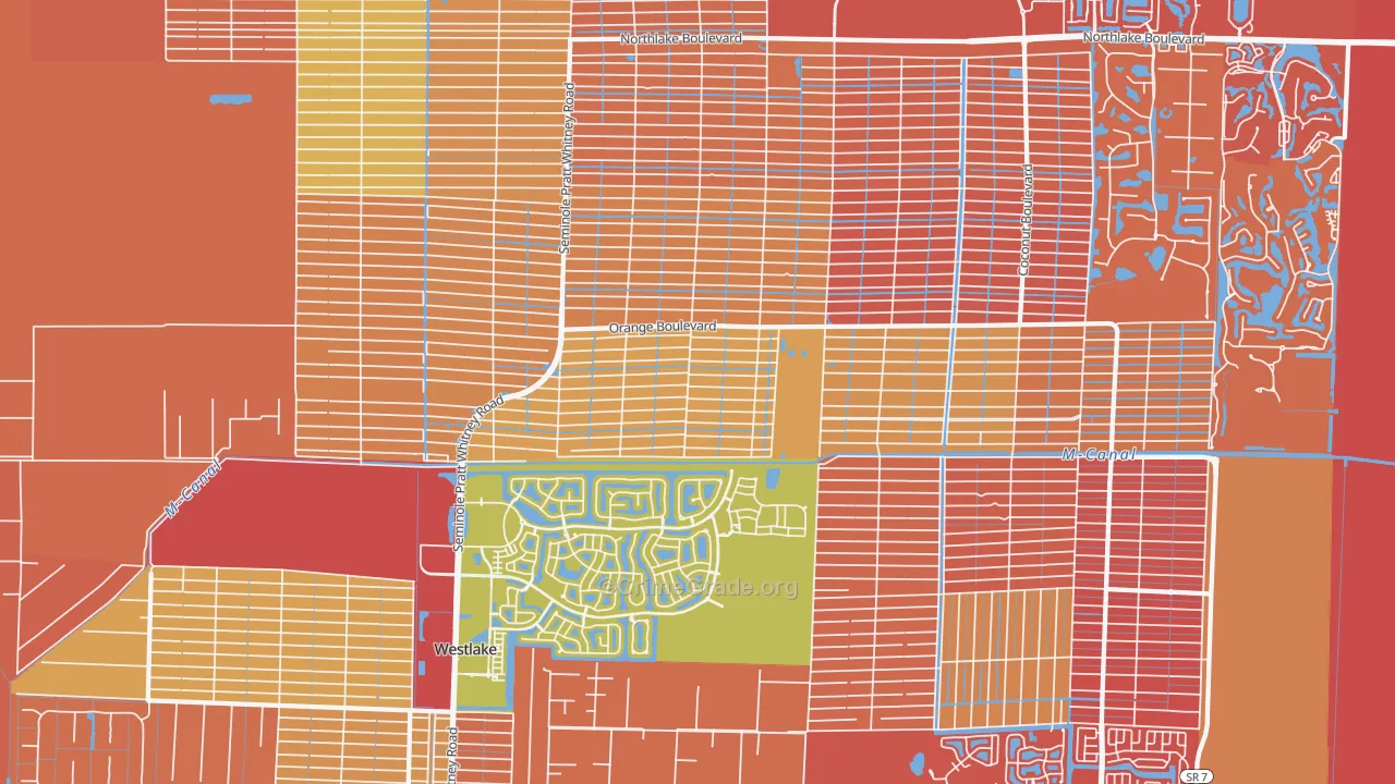 The Acreage, FL Map of Drug-Related Crime Rates