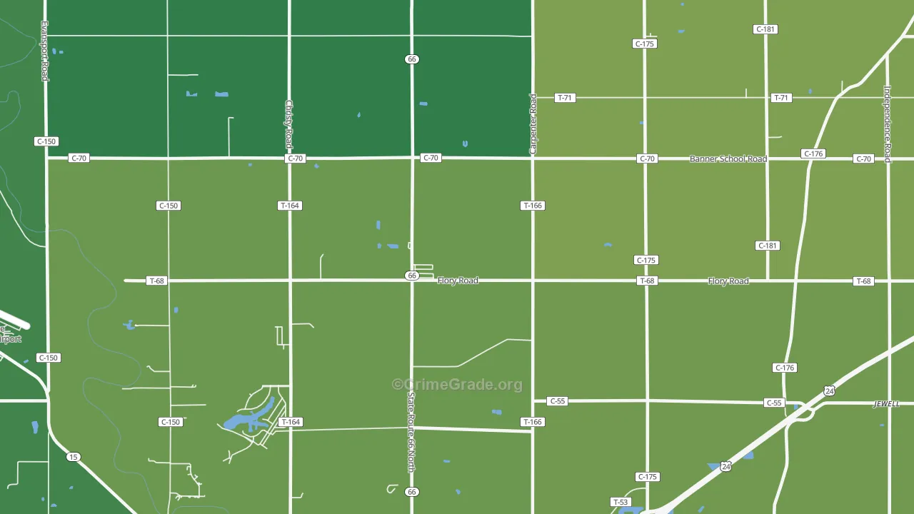 The Bend, OH Map of Drug-Related Crime Rates