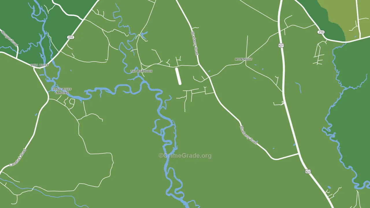 The Borough, NC Map of Drug-Related Crime Rates