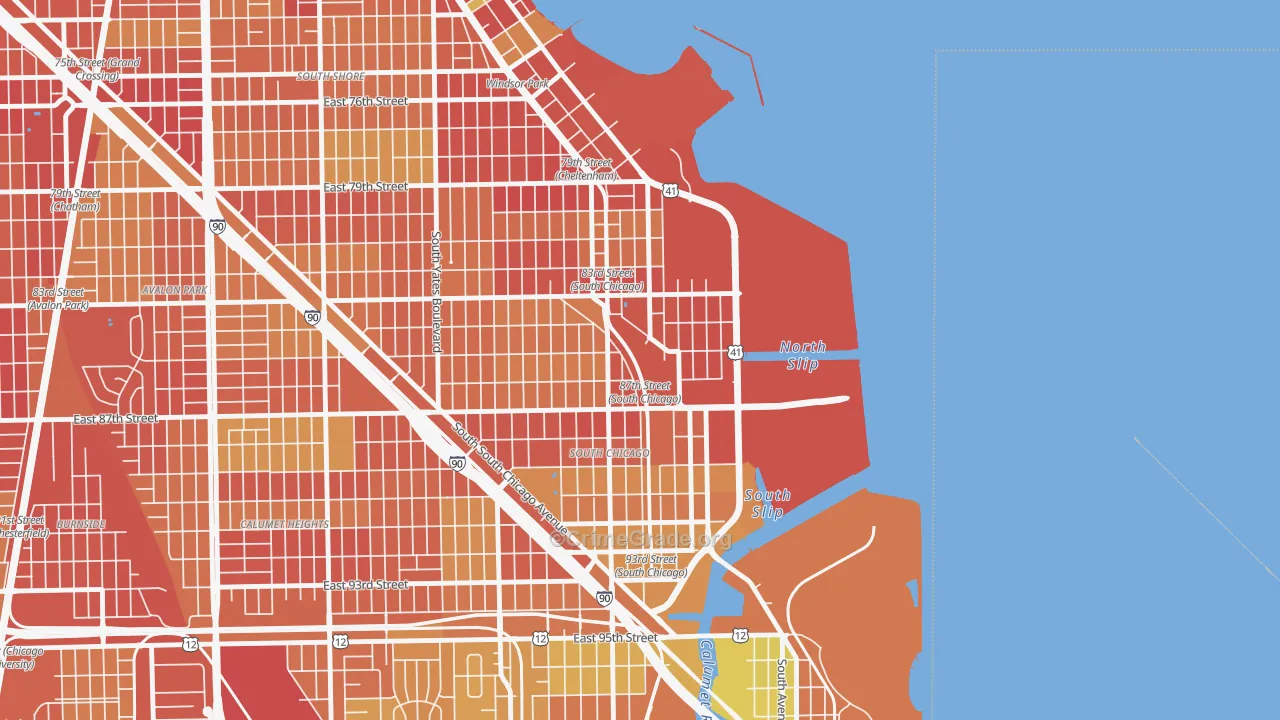 The Bush, Chicago, IL Map of Drug-Related Crime Rates