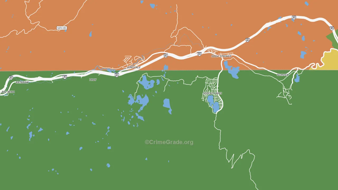 The Cedars, CA Map of Drug-Related Crime Rates