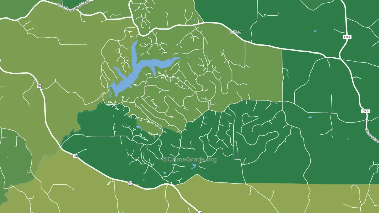 The Galena Territory, IL Map of Drug-Related Crime Rates