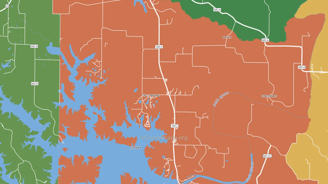 The Landing, MO Map of Drug-Related Crime Rates