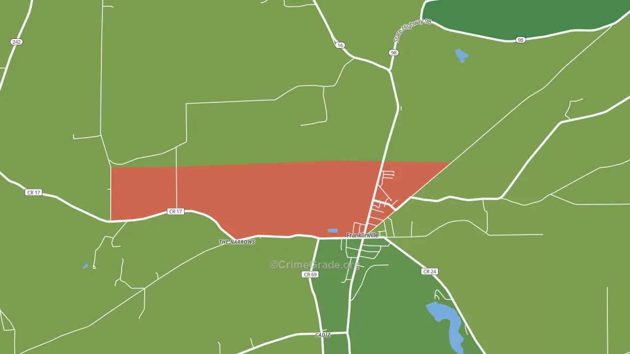 The Narrows, NY Map of Drug-Related Crime Rates