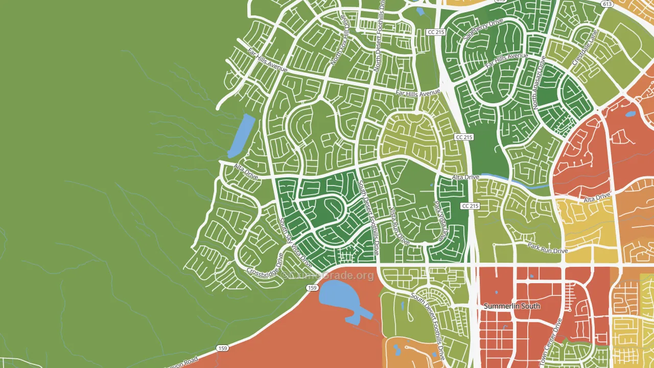 The Paseos, Las Vegas, NV Map of Drug-Related Crime Rates