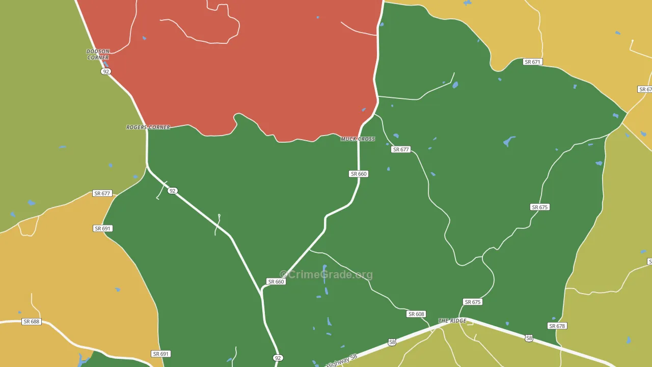 The Ridge, VA Map of Drug-Related Crime Rates
