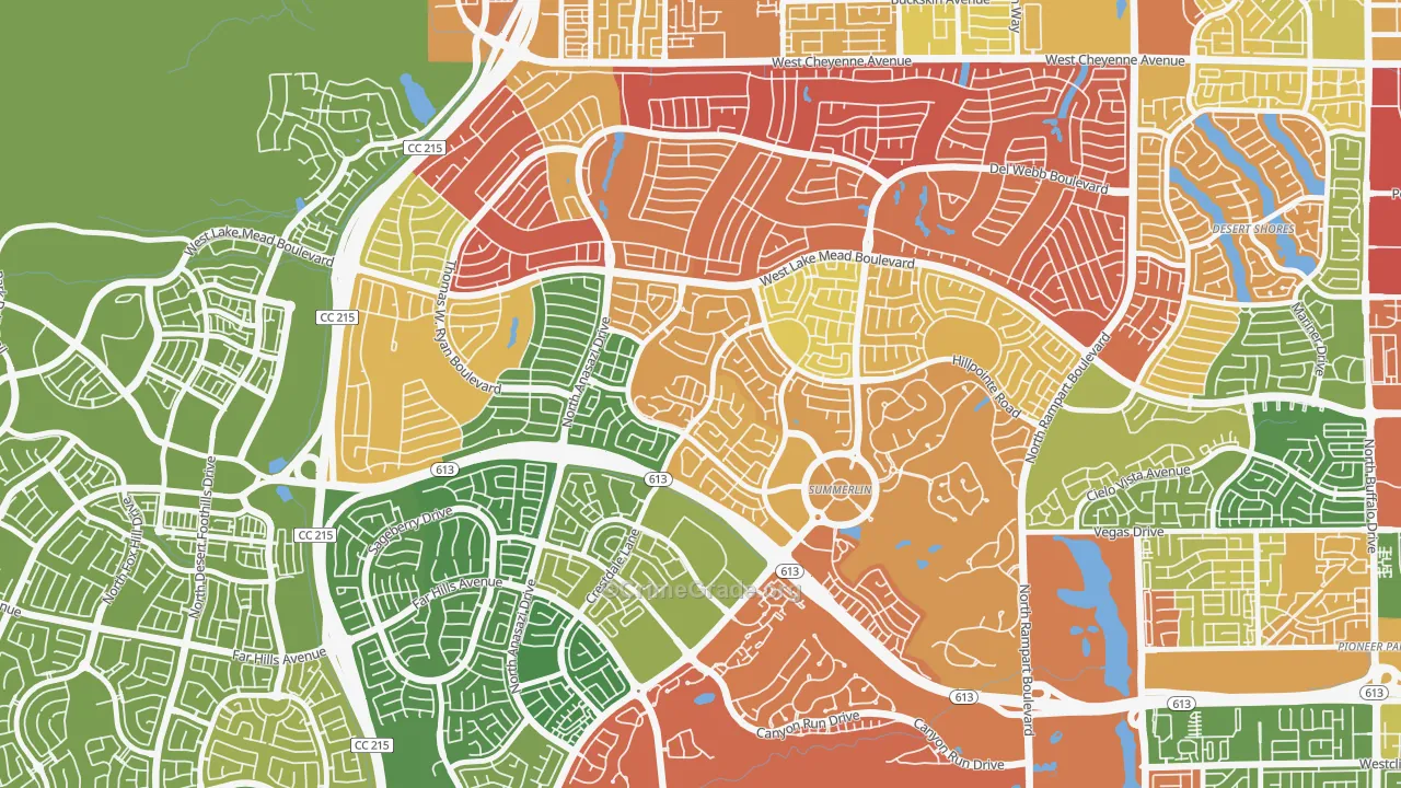 The Trails, Las Vegas, NV Map of Drug-Related Crime Rates